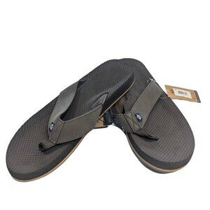 NWT Dockers® Men's Performance Flip Flop Sandals Color: Brown Size XXL 13/14